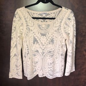 Cream Lace Express Shirt